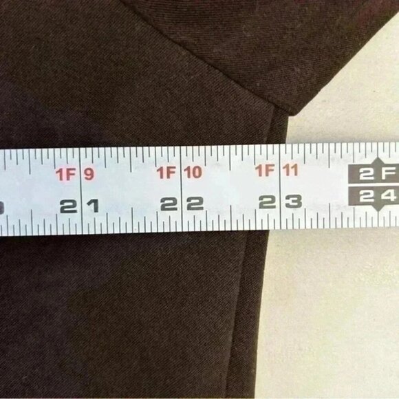 Vintage Shirt Dress Long Sleeves Dark Chocolate Brown  Micro Suede Size 16 - Picture 12 of 16